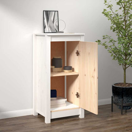 Skänk vit 39x35x80 cm massiv furu