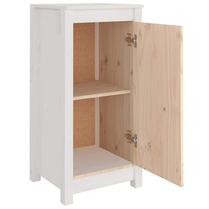 Skänk vit 39x35x80 cm massiv furu