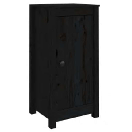 Skänk svart 2 st 39x35x80 cm massiv furu