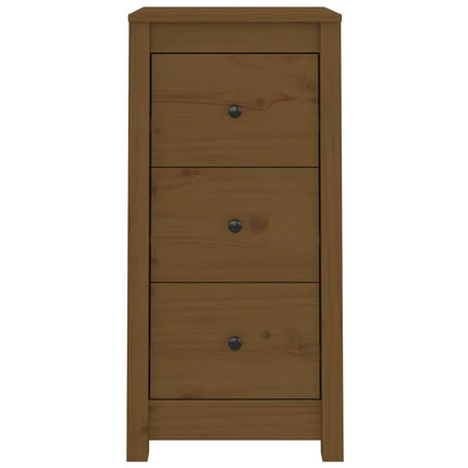 Skänkar 2 st honungsbrun 40x35x80 cm massiv furu