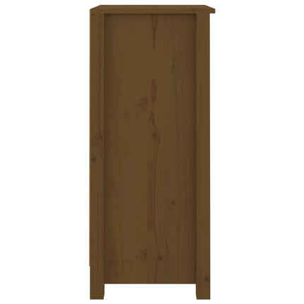 Skänkar 2 st honungsbrun 40x35x80 cm massiv furu