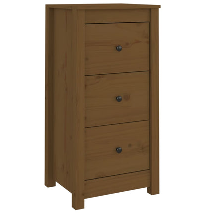 Skänkar 2 st honungsbrun 40x35x80 cm massiv furu