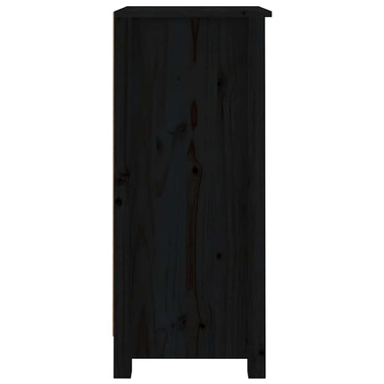 Skänk svart 2 st 40x35x80 cm massiv furu