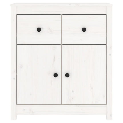 Skänk vit 70x35x80 cm massiv furu