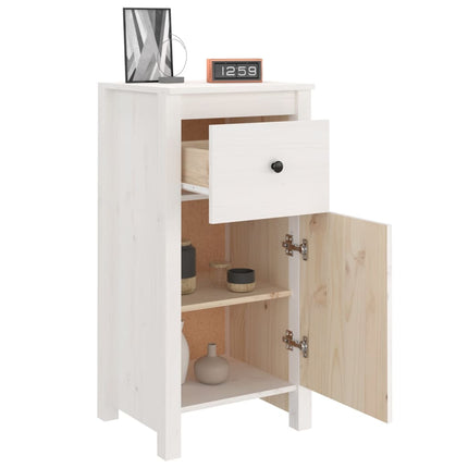 Skänk vit 40x35x80 cm massiv furu