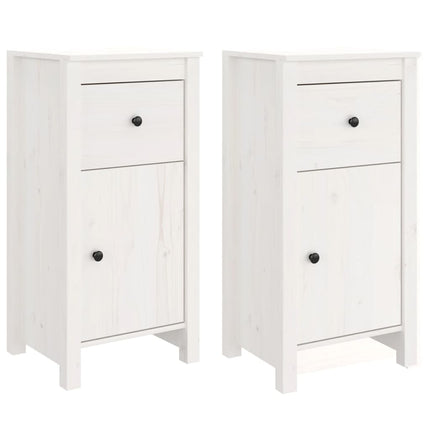 Skåp 2 st 40x35x80 cm massiv furu