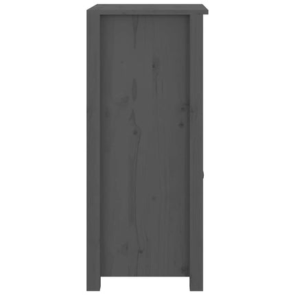 Skänkar 2 st grå 40x35x80 cm massiv furu