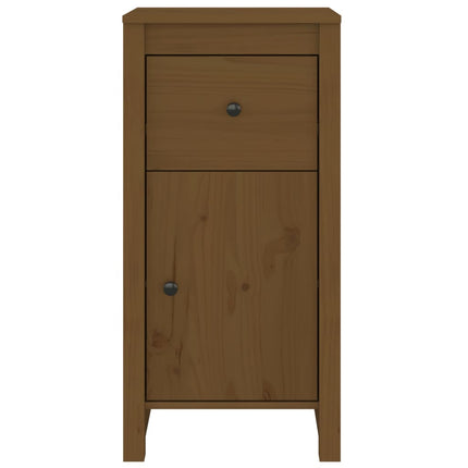 Skänkar 2 st honungsbrun 40x35x80 cm massiv furu
