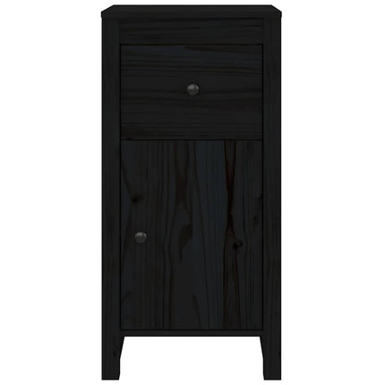 Skänk svart 2 st 40x35x80 cm massiv furu