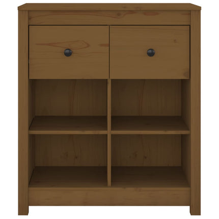 Skänk honungsbrun 70x35x80 cm massiv furu