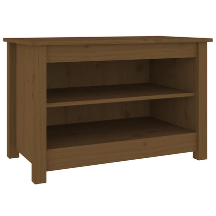 Skobänk honungsbrun 70x38x45,5 cm massiv furu