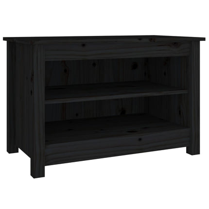 Skobänk svart 70x38x45,5 cm massiv furu