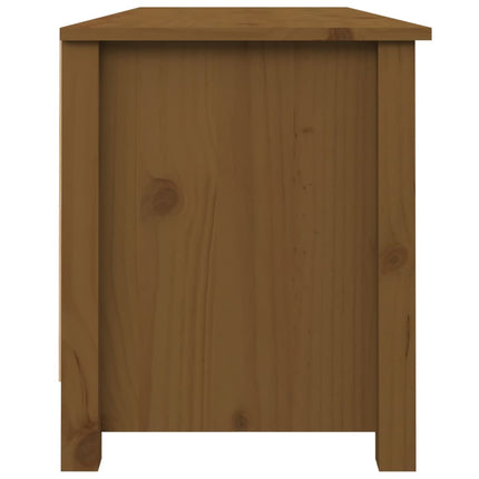 Skobänk honungsbrun 110x38x45,5 cm massiv furu