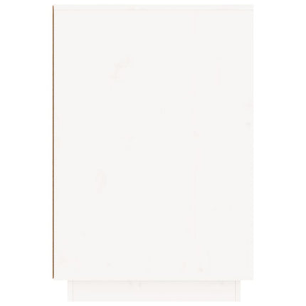 Skrivbord vit 140x50x75 cm massiv furu