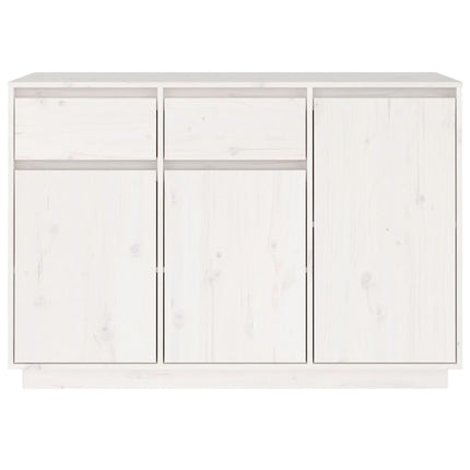 Skänk vit 110x34x75 cm massiv furu