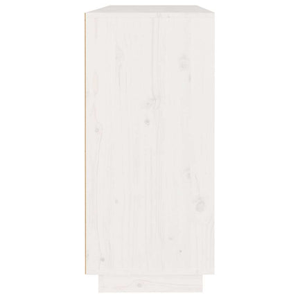 Skänk vit 110x34x75 cm massiv furu