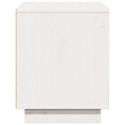 Tv-bänk vit 74x35x44 cm massiv furu