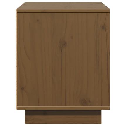 Tv-bänk honungsbrun 74x35x44 cm massiv furu