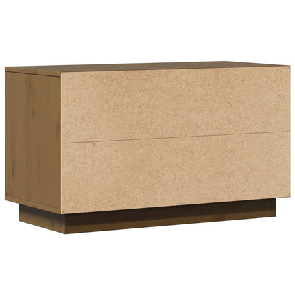 Tv-bänk honungsbrun 74x35x44 cm massiv furu