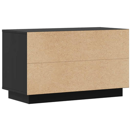Tv-bänk svart 74x35x44 cm massiv furu