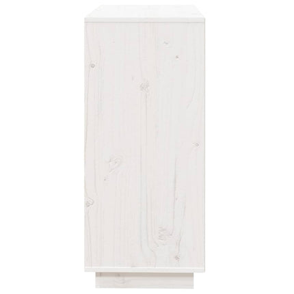 Skänk vit 74x35x80 cm massiv furu