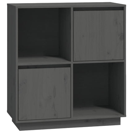 Skänk grå 74x35x80 cm massiv furu