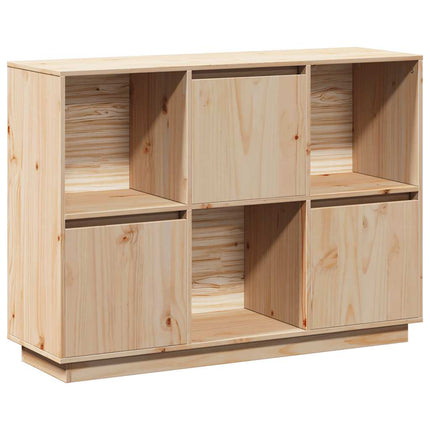 Skänk vit 110,5x35x80 cm massiv furu