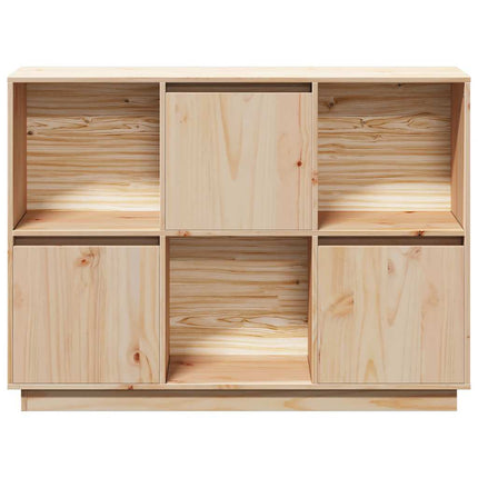 Skänk vit 110,5x35x80 cm massiv furu