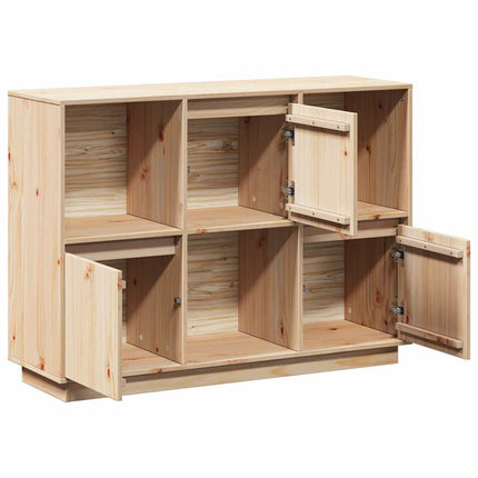 Skänk vit 110,5x35x80 cm massiv furu