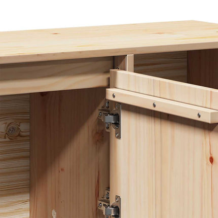 Skänk vit 110,5x35x80 cm massiv furu