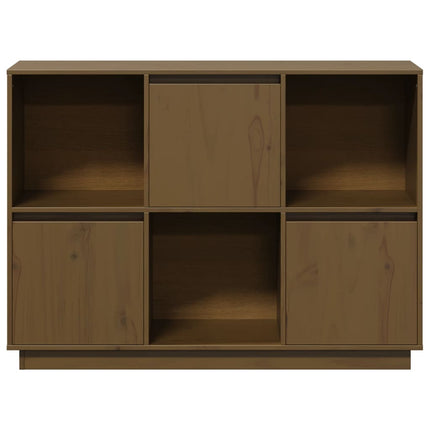Skänk honungsbrun 110,5x35x80 cm massiv furu