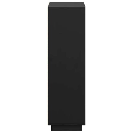 Högskåp svart 74x35x117 cm massiv furu