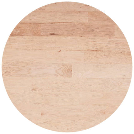 Rund bordsskiva Ø50x1,5 cm obehandlat massiv ek