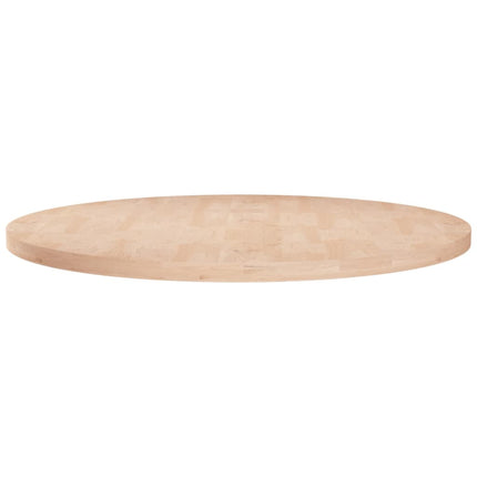 Rund bordsskiva Ø80x2,5 cm obehandlat massiv ek
