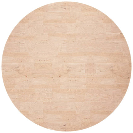 Rund bordsskiva Ø80x2,5 cm obehandlat massiv ek