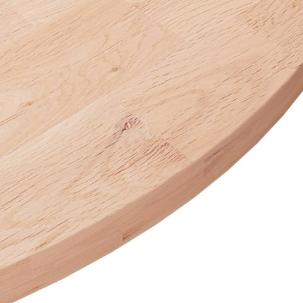 Rund bordsskiva Ø80x2,5 cm obehandlat massiv ek