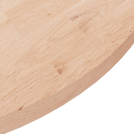 Rund bordsskiva Ø90x2,5 cm obehandlat massiv ek