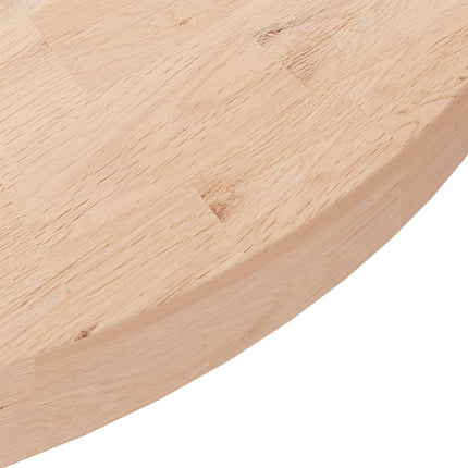 Rund bordsskiva Ø90x2,5 cm obehandlat massiv ek