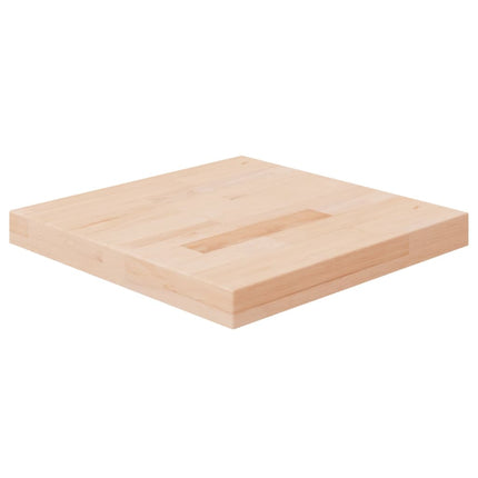 Fyrkantig bordsskiva 40x40x4 cm obehandlad massiv ek