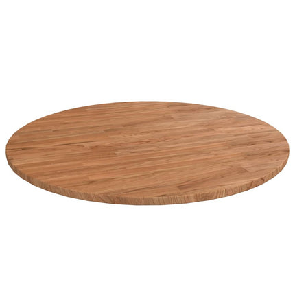 Rund bordsskiva ljusbrun Ø80x1,5 cm behandlad massiv ek