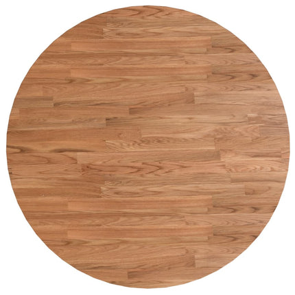 Rund bordsskiva ljusbrun Ø80x1,5 cm behandlad massiv ek