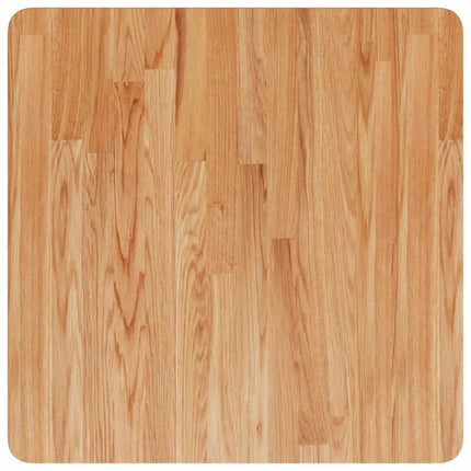 Fyrkantig bordsskiva ljusbrun 60x60x1,5cm behandlad massiv ek