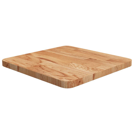 Fyrkantig bordsskiva ljusbrun 40x40x2,5cm behandlad massiv ek