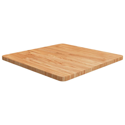 Fyrkantig bordsskiva ljusbrun 60x60x2,5cm behandlad massiv ek