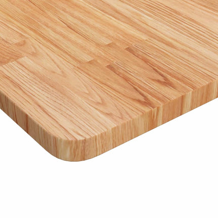 Fyrkantig bordsskiva ljusbrun 60x60x2,5cm behandlad massiv ek