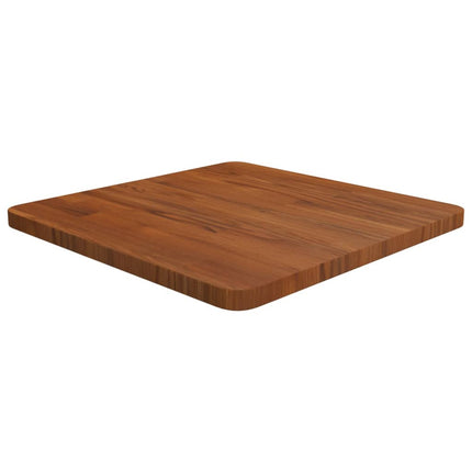 Fyrkantig bordsskiva mörkbrun 50x50x2,5cm behandlad massiv ek