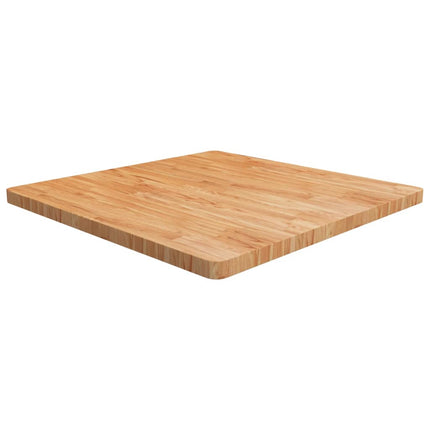 Fyrkantig bordsskiva ljusbrun 90 x 90 x 4cm behandlad massiv ek