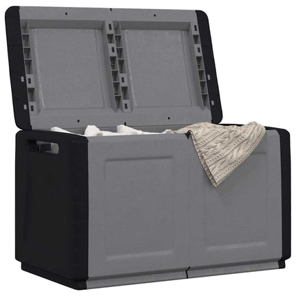 Dynbox 96x53x57 cm 230 L mörkgrå och svart