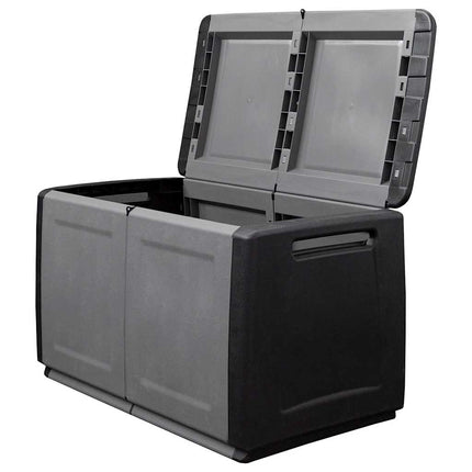 Dynbox 96x53x57 cm 230 L mörkgrå och svart