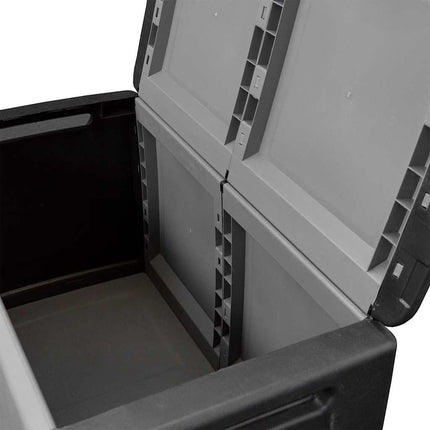 Dynbox 96x53x57 cm 230 L mörkgrå och svart